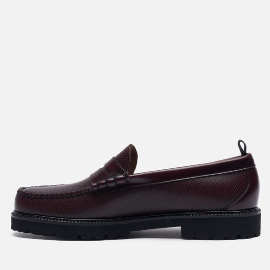 Мужские ботинки лоферы Fred Perry x G.H. Bass Textured Ox Blood