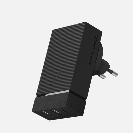 Сетевое зарядное устройство Native Union Smart Charger 3 Port USB-A/USB-C Grey