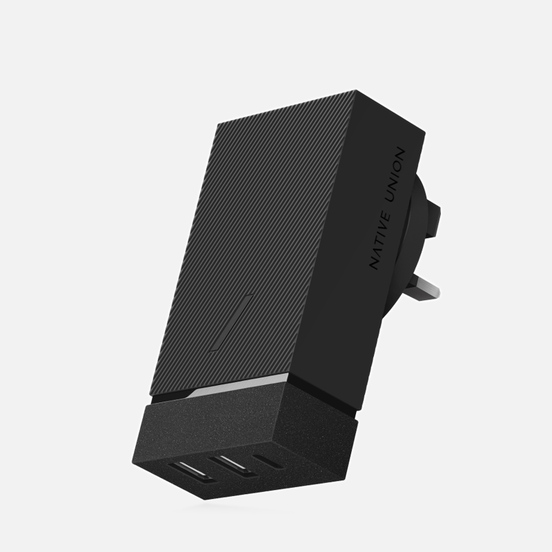 Сетевое зарядное устройство Native Union Smart Charger 3 Port USB-A/USB-C Grey