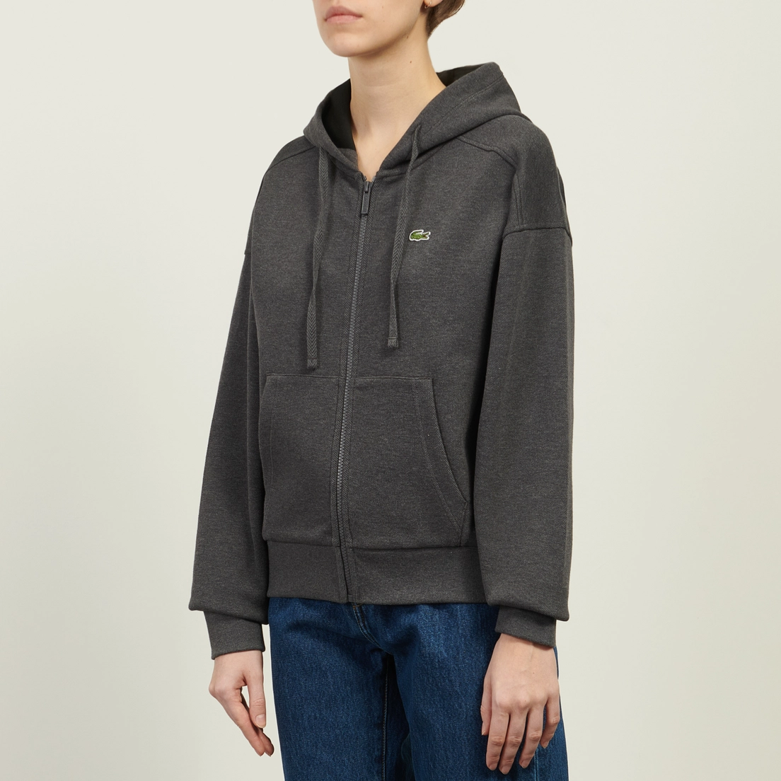 Lacoste Женская толстовка Zipped Pique Hoodie