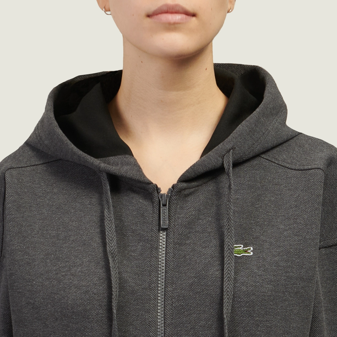 Lacoste Женская толстовка Zipped Pique Hoodie
