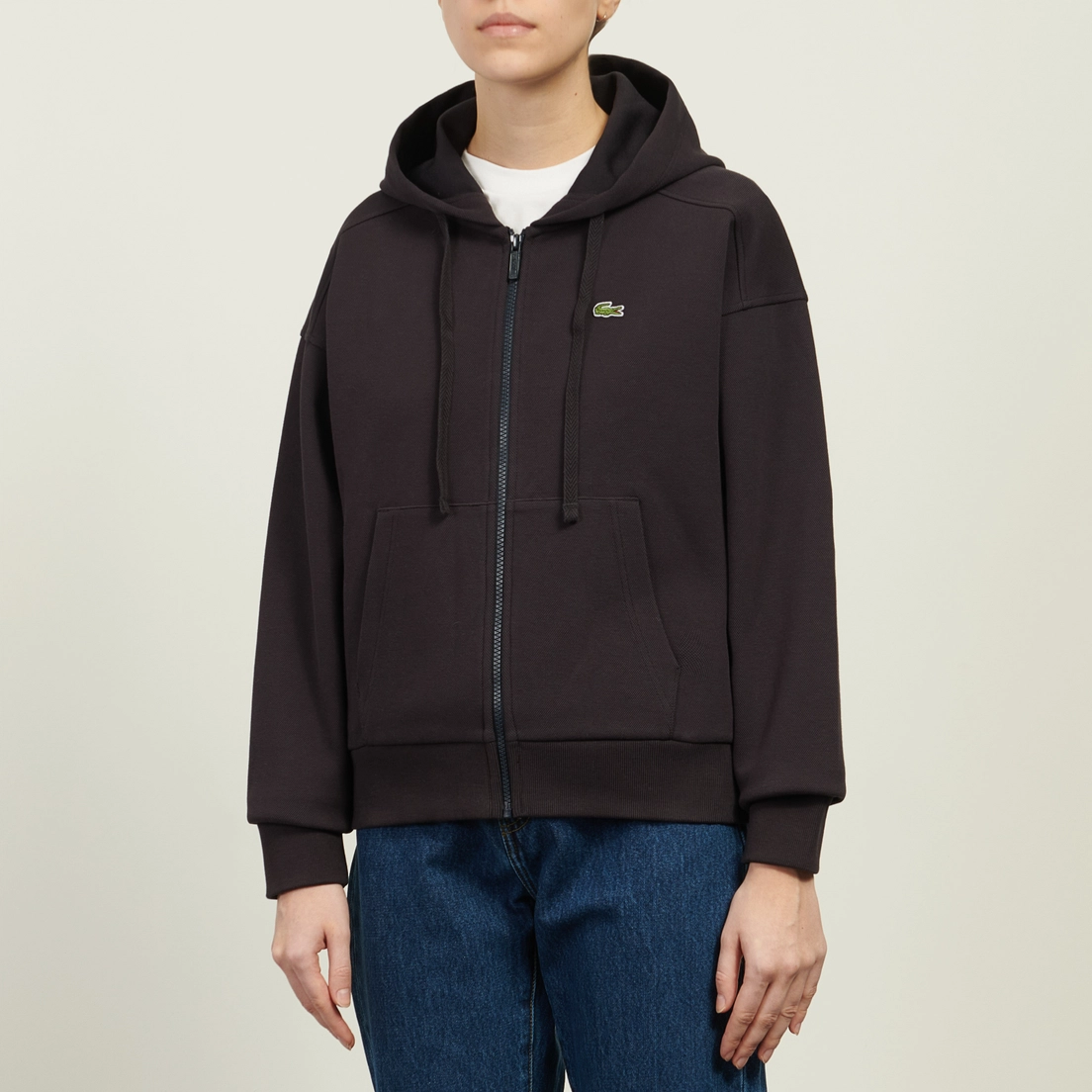 Lacoste Женская толстовка Zipped Pique Hoodie