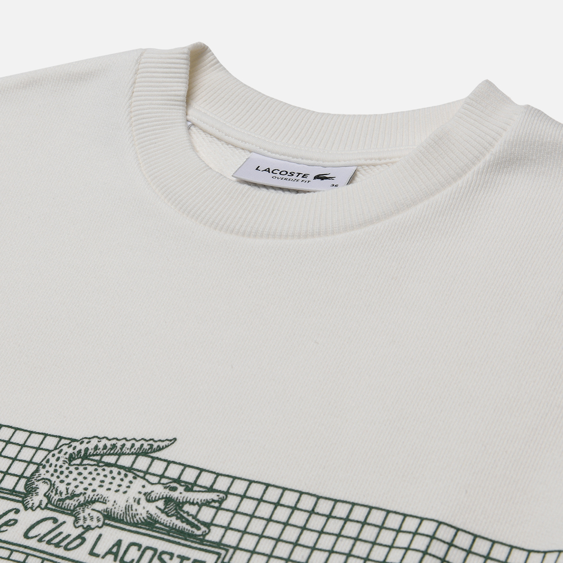 Lacoste Женская толстовка Oversize Fit Tennis Net Print