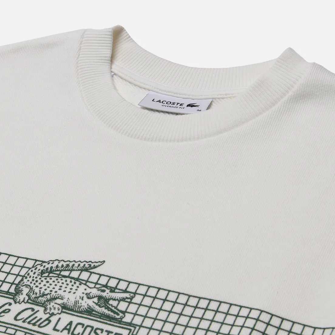 Lacoste Женская толстовка Oversize Fit Tennis Net Print