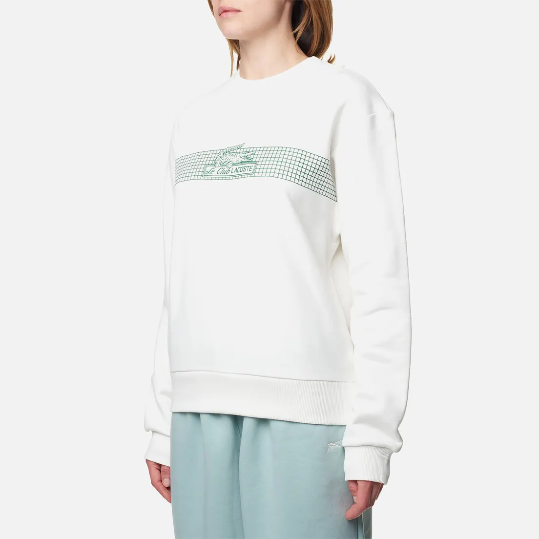 Lacoste Женская толстовка Oversize Fit Tennis Net Print