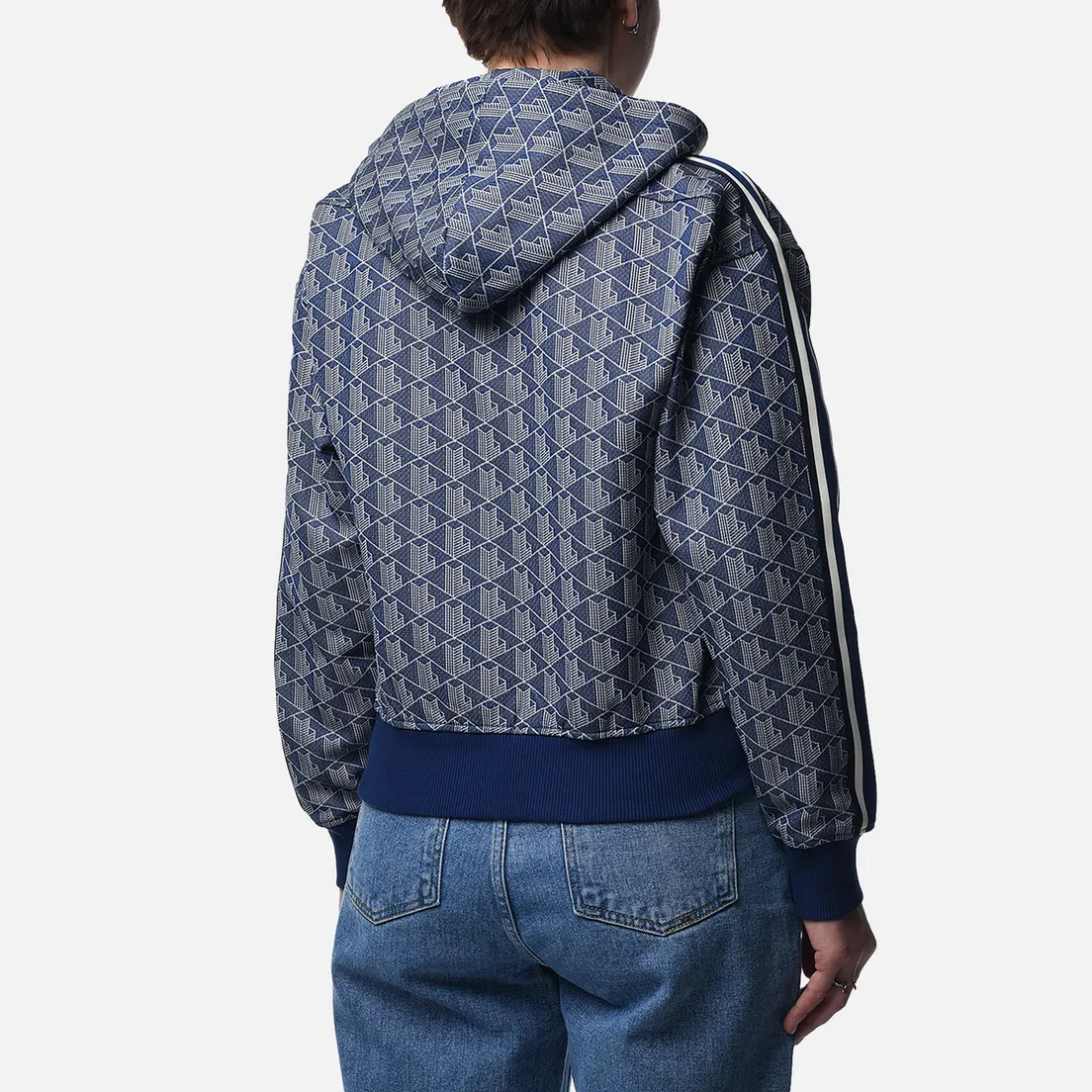 Lacoste Женская толстовка Monogram Jacquard Zip Front Hoodie