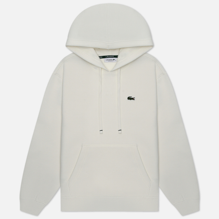 Женская толстовка Lacoste Relaxed Fit Double Face Pique Hoodie, цвет белый, размер L