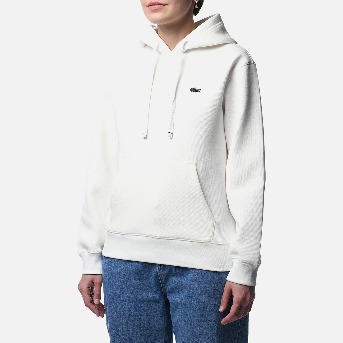 Lacoste Женская толстовка Relaxed Fit Double Face Pique Hoodie