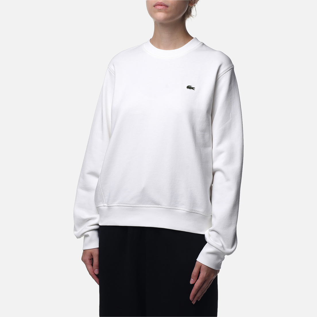 Lacoste Женская толстовка Relaxed Fit Fleece Crew Neck