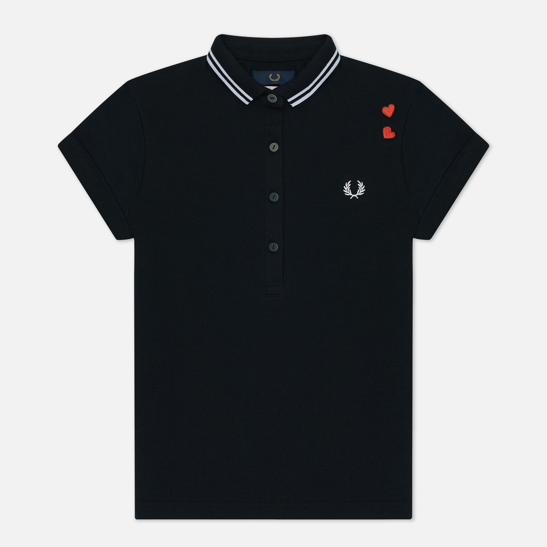 Fred Perry Женское поло x Amy Winehouse Embroidered Love Hearts