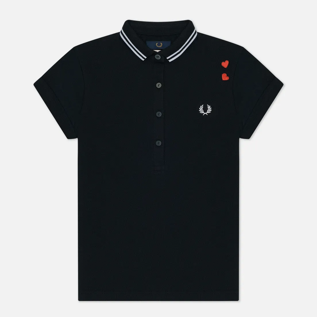 Fred Perry Женское поло x Amy Winehouse Embroidered Love Hearts