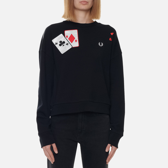 Женская толстовка Fred Perry x Amy Winehouse Applique Black