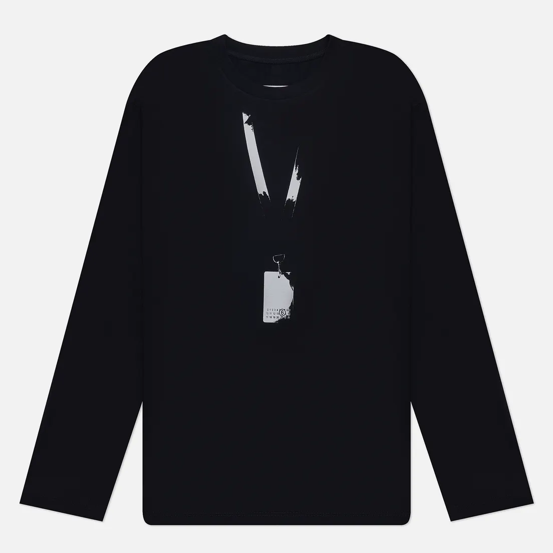 Maison Margiela MM6 Мужской лонгслив Pass Numerical Logo Print