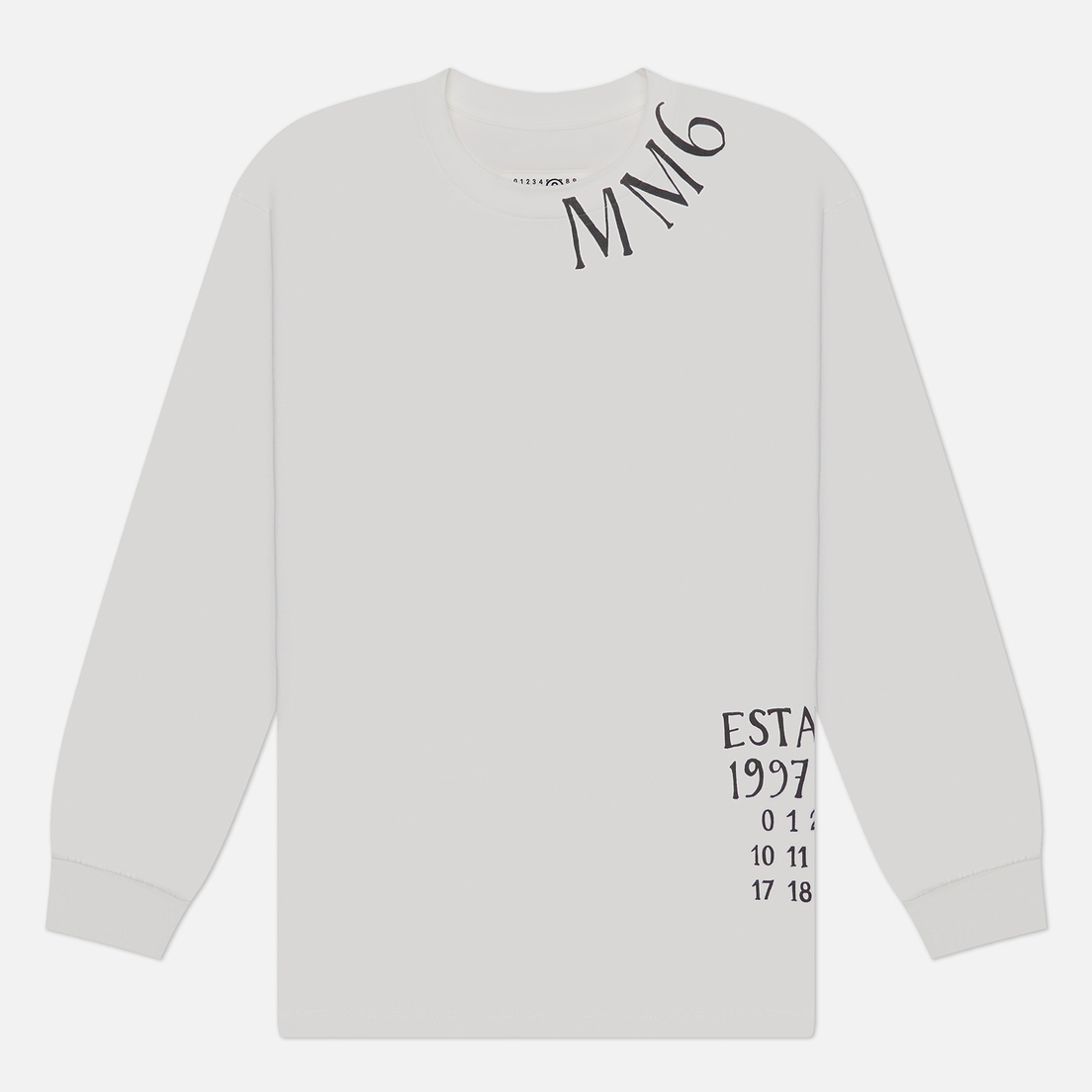 Maison Margiela MM6 Мужской лонгслив Handwritten Numeric