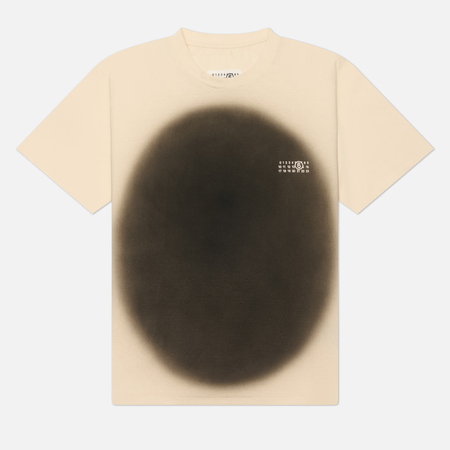 Мужская футболка Maison Margiela MM6 Large Spray Graphic, цвет бежевый, размер XL