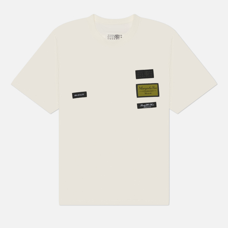 Мужская футболка Maison Margiela MM6 Label Patch, цвет белый, размер L