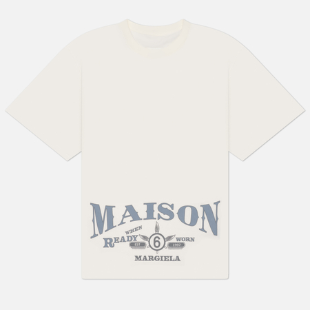 Мужская футболка Maison Margiela MM6 Printed Logo, цвет белый, размер L