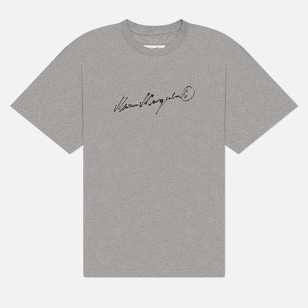 Мужская футболка Maison Margiela MM6 Handwritten Print, цвет серый, размер L