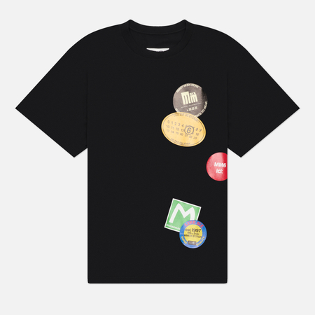 Мужская футболка Maison Margiela MM6 Sticker Print, цвет чёрный, размер XXL