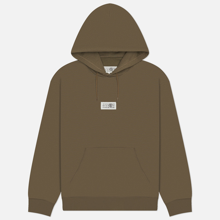 Мужская толстовка Maison Margiela MM6 Birka Logo Numbers Hoodie, цвет оливковый, размер S