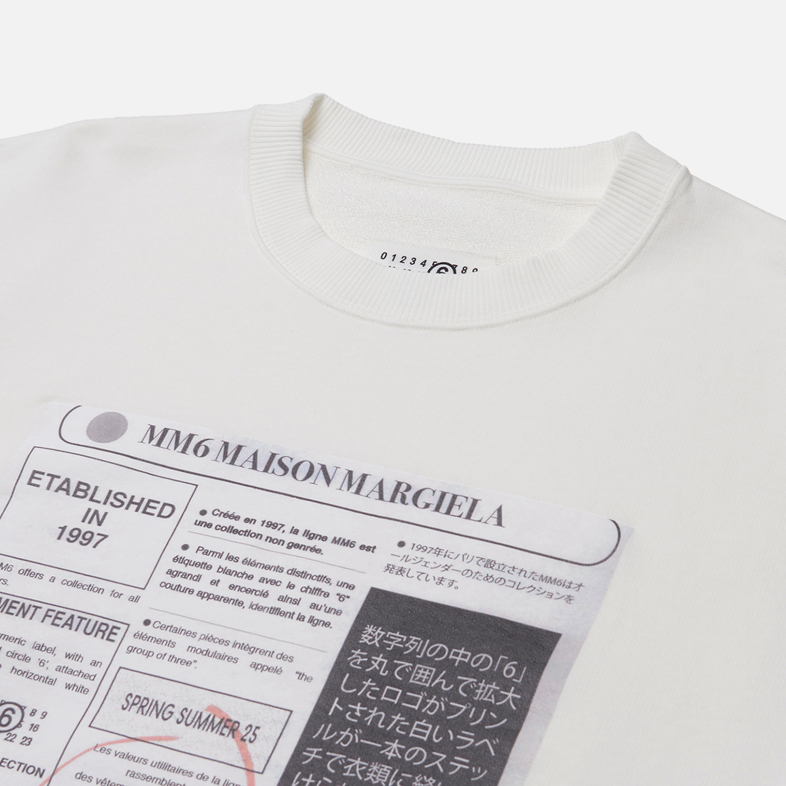 Maison Margiela MM6 Мужская толстовка Newspaper Print