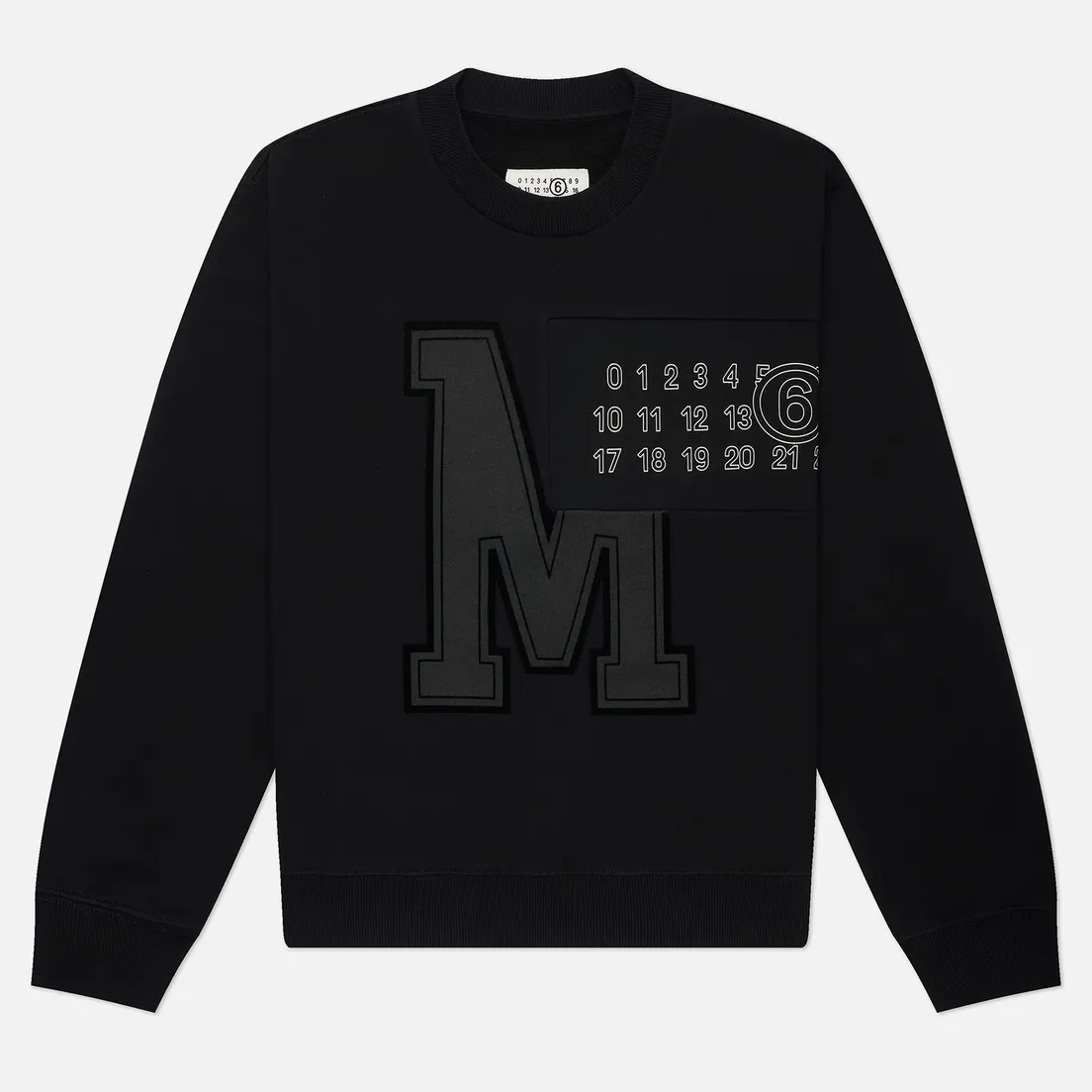 Maison Margiela MM6 Мужская толстовка Logo Detailed Crew Neck