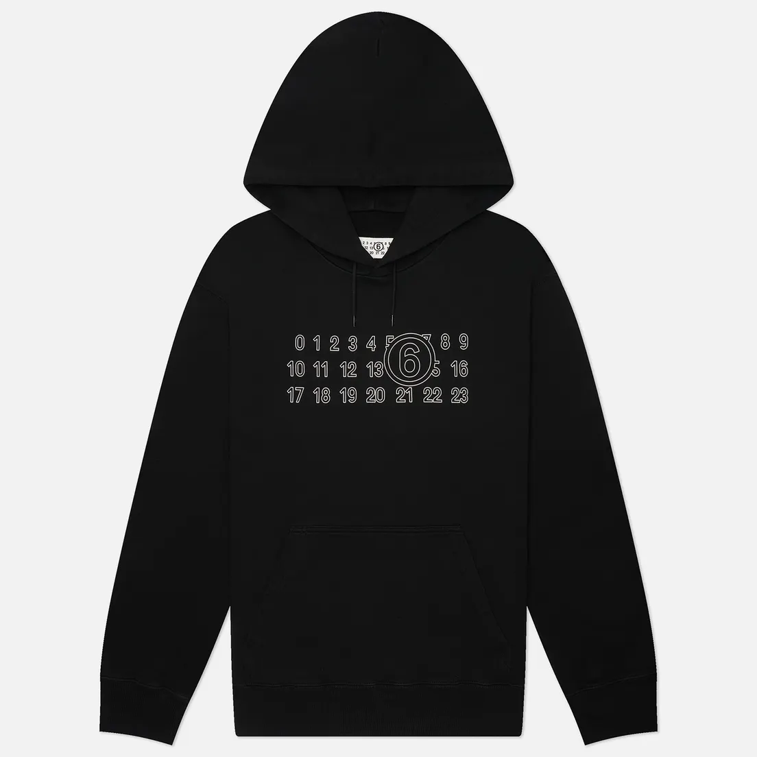 Maison Margiela MM6 Мужская толстовка Numeric Tonal Artwork Printed Hoodie