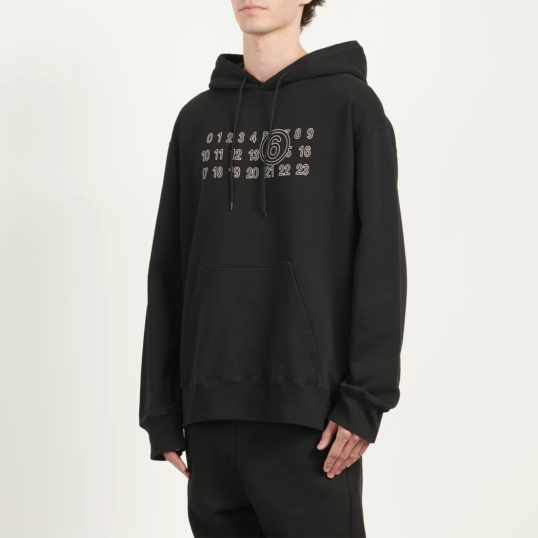 Maison Margiela MM6 Мужская толстовка Numeric Tonal Artwork Printed Hoodie