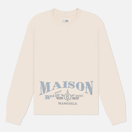Мужская толстовка Maison Margiela MM6 Printed Logo, цвет белый, размер M