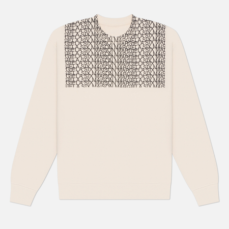 Мужская толстовка Maison Margiela MM6 Geometric Crewneck, цвет бежевый, размер XL