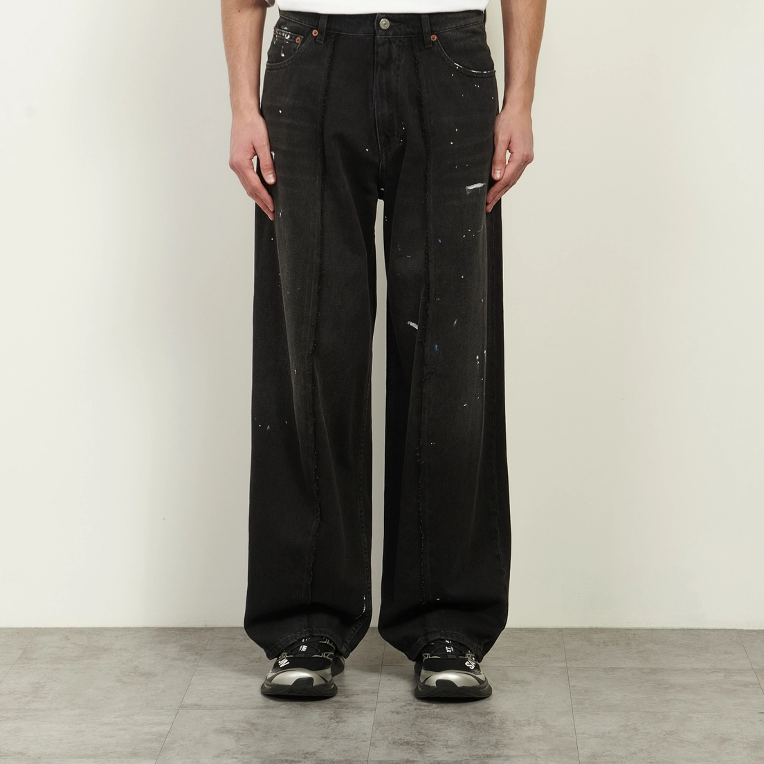 Maison Margiela MM6 Мужские джинсы Wide Paint Marks
