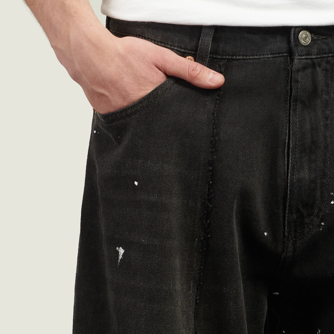 Maison Margiela MM6 Мужские джинсы Wide Paint Marks