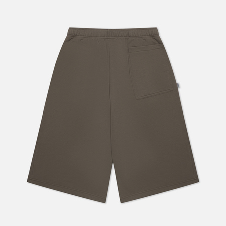 фото Мужские шорты maison margiela mm6 unbrushed jersey, цвет коричневый, размер s