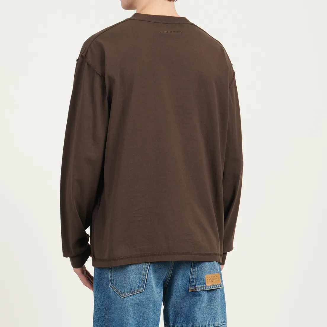 Maison Margiela MM6 Мужской лонгслив Numeric Tonal Pocket