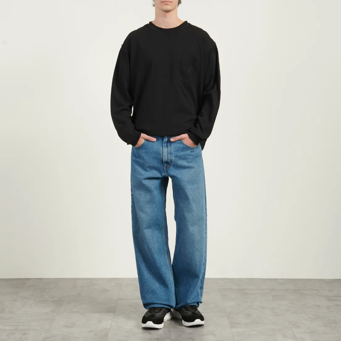 Maison Margiela MM6 Мужской лонгслив Numeric Tonal Pocket