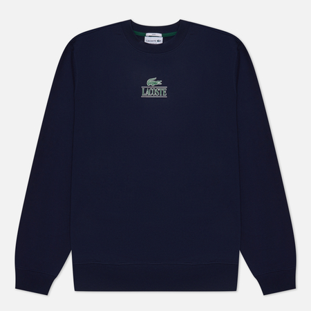 фото Мужская толстовка lacoste signature print jogger, цвет синий, размер xs