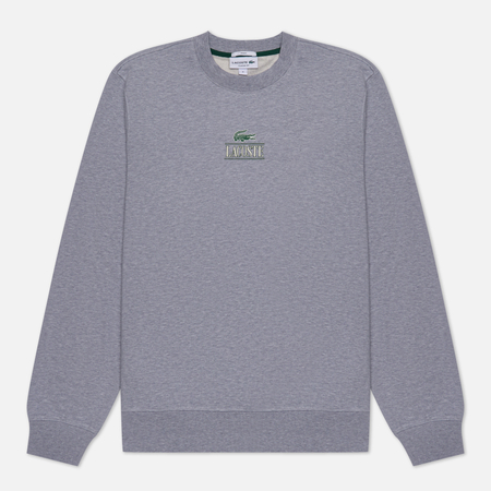 фото Мужская толстовка lacoste signature print jogger, цвет серый, размер s