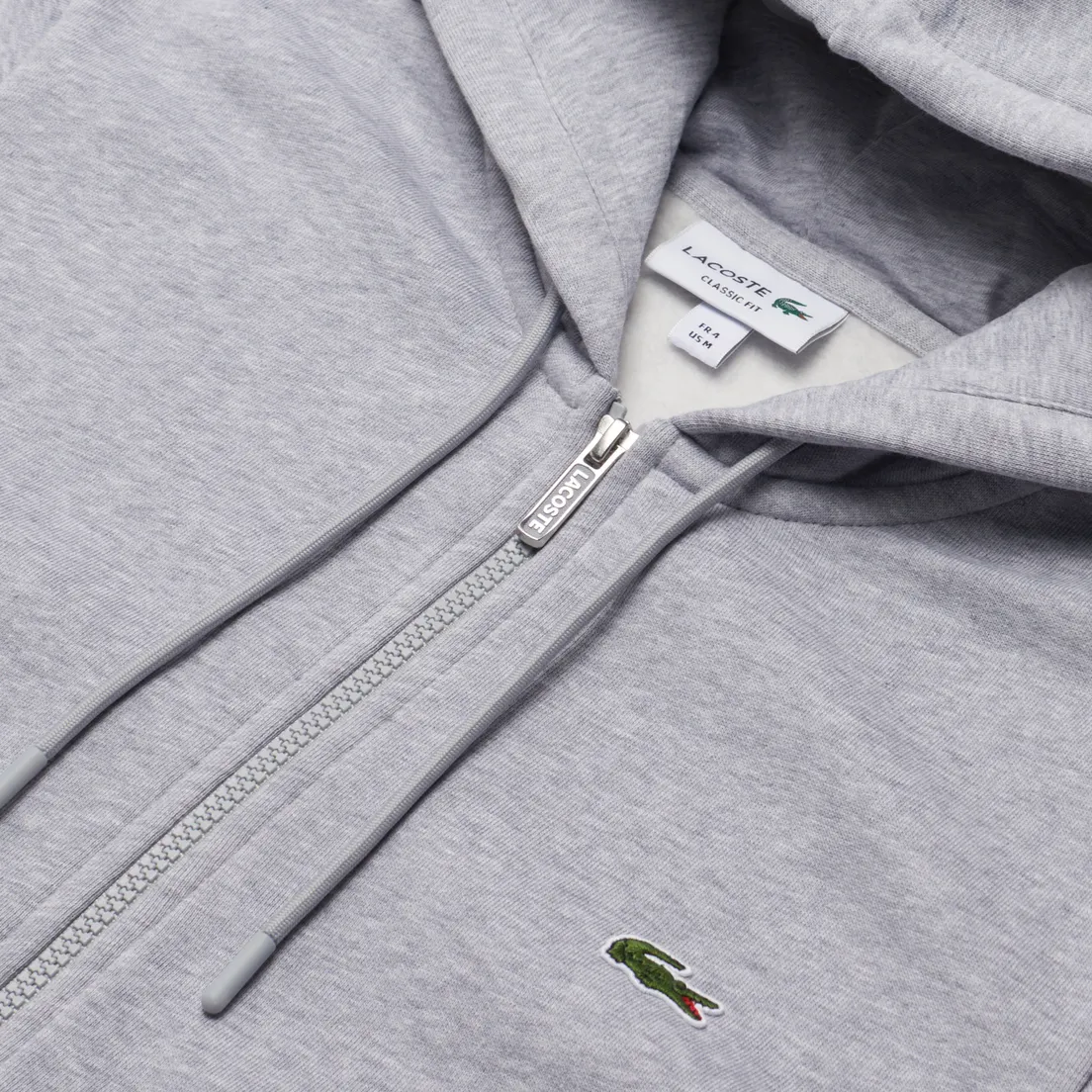 Lacoste Мужская толстовка Branded Bands Zippered Fleece Hoodie