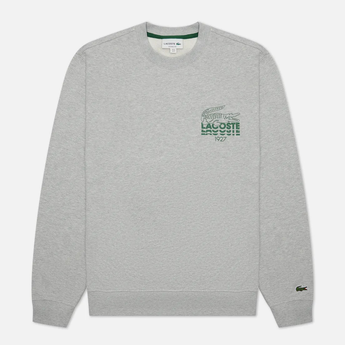 Lacoste Мужская толстовка Crew Neck Crocodile Print Hoodie