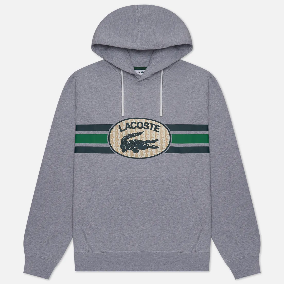 Lacoste Мужская толстовка Loose Fit Monogram Print Hoodie