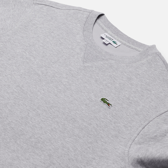 Мужская толстовка Lacoste Sport Cotton Blend Fleece Grey Chine/Light Grey