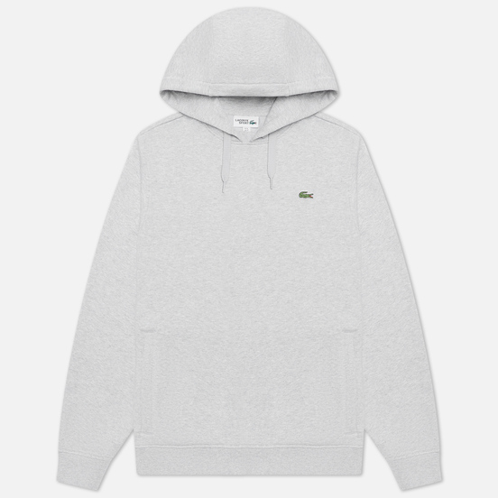 Мужская толстовка Lacoste Sport Fleece Hoodie Grey Chine/Light Grey