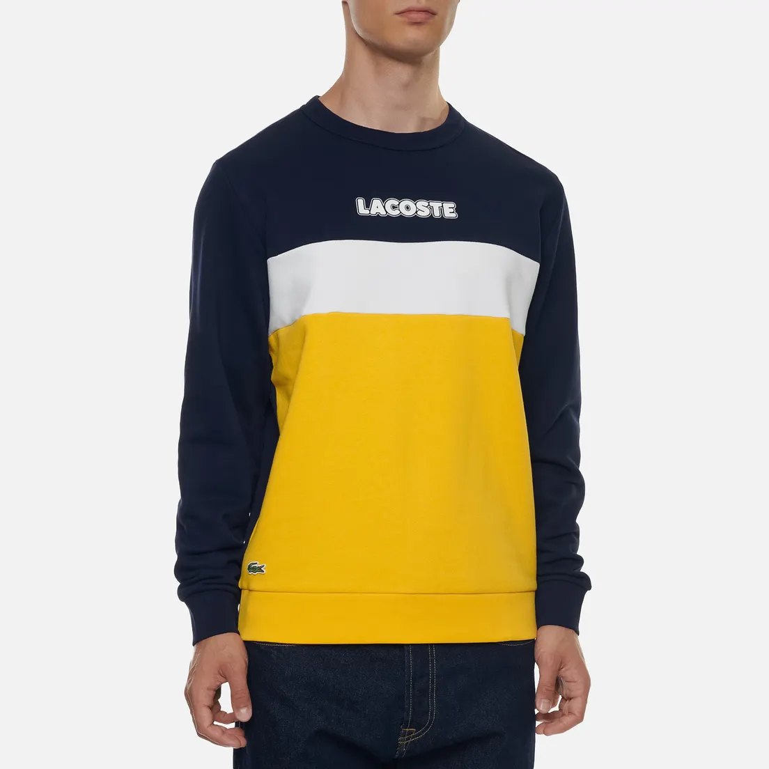 Lacoste Мужская толстовка Sport Crew Neck Colourblock Fleece