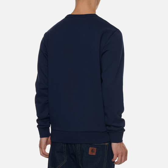 Мужская толстовка Lacoste Sport Crew Neck Colourblock Fleece Navy Blue/Yellow/White