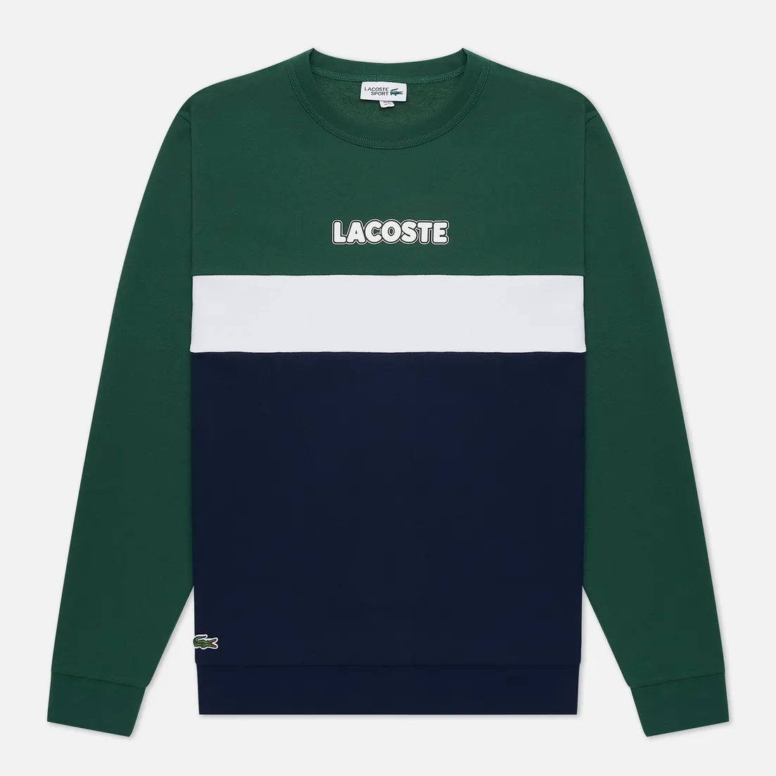 Lacoste Мужская толстовка Sport Crew Neck Colourblock Fleece