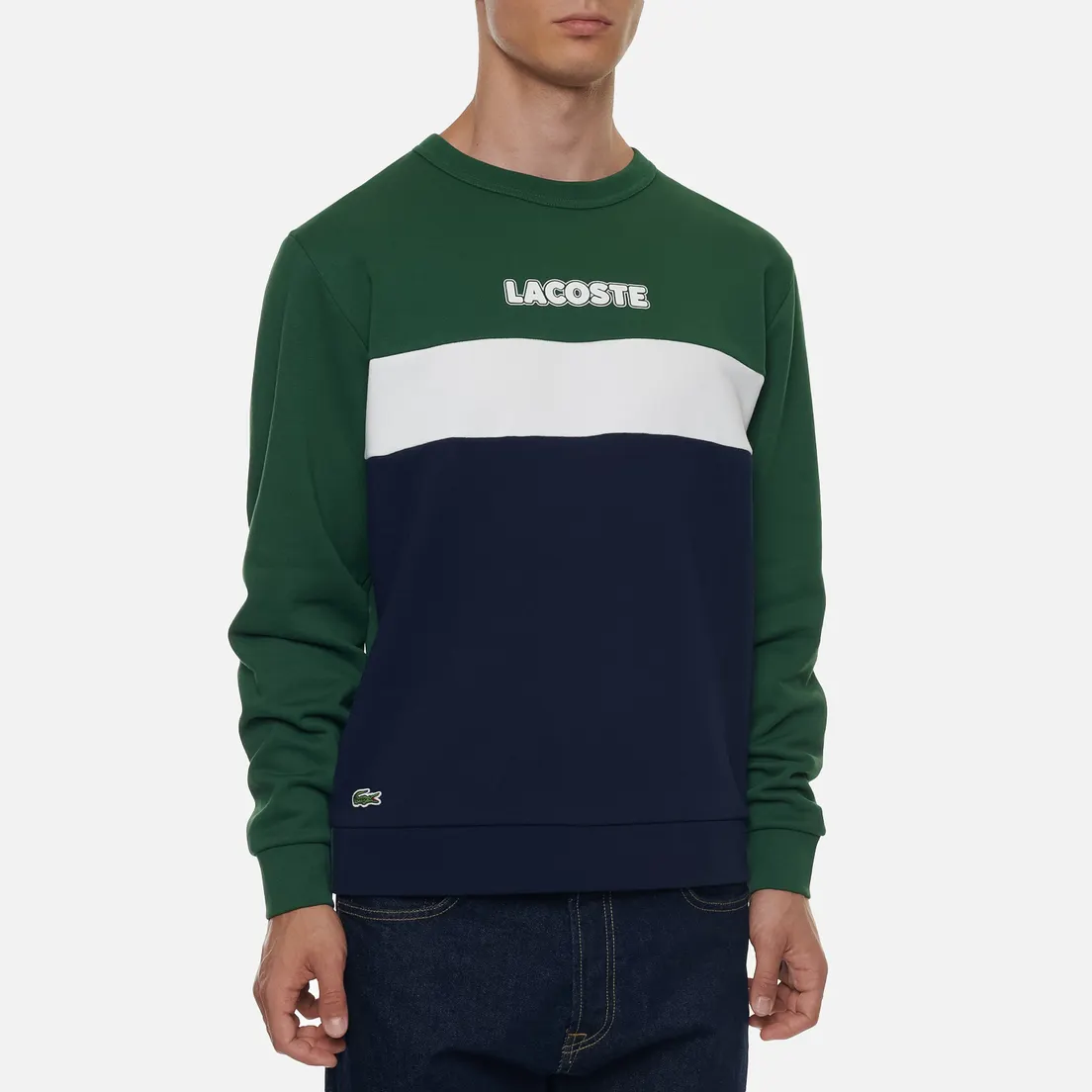 Lacoste Мужская толстовка Sport Crew Neck Colourblock Fleece
