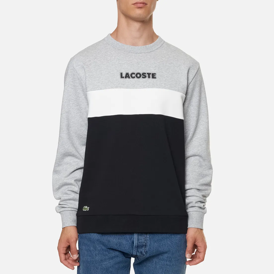 Lacoste Мужская толстовка Sport Crew Neck Colourblock Fleece