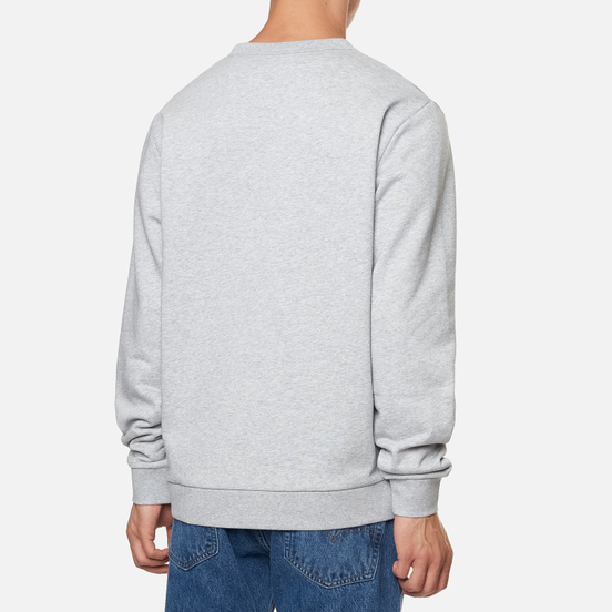 Мужская толстовка Lacoste Sport Crew Neck Colourblock Fleece Silver Chine/Black/White