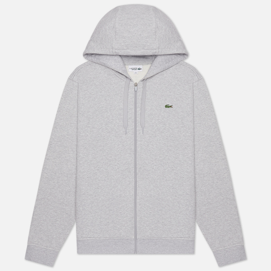 Мужская толстовка Lacoste Sport Lightweight Bi-Material Hoodie Grey Chine/Light Grey