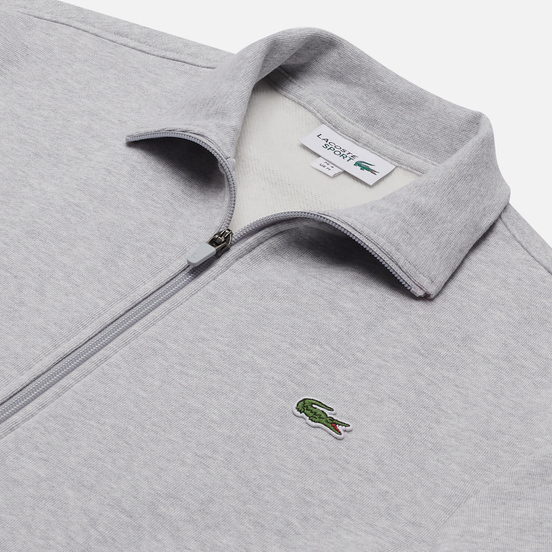 Мужская толстовка Lacoste Sport Cotton Blend Fleece Zip Grey Chine/Light Grey